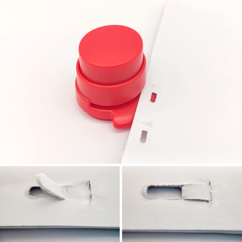 [Australia - AusPower] - 4 Pack Paper Stapler No Staples, 2-5 Sheet Staple-Free Stapler, Mini Portable Stapleless Stapler for Home School Office, Desktop Needleless Staplers for Bills, Papers and Documents Binding 