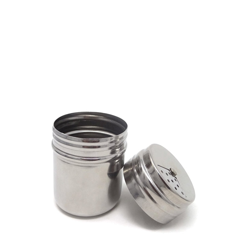 [Australia - AusPower] - Honbay 2PCS Stainless Steel Dredge Salt Sugar Spice Pepper Shaker Seasoning Cans with Rotating Cover 