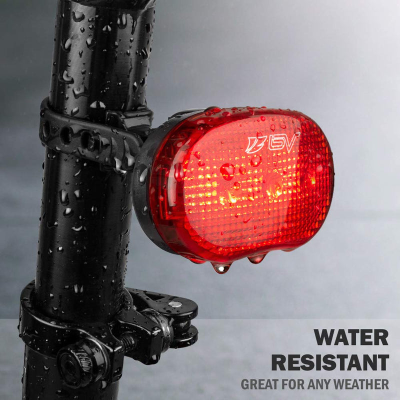 [Australia - AusPower] - BV Bicycle Light Set Super Bright 5 LED Headlight, 3 LED Taillight, Quick-Release 