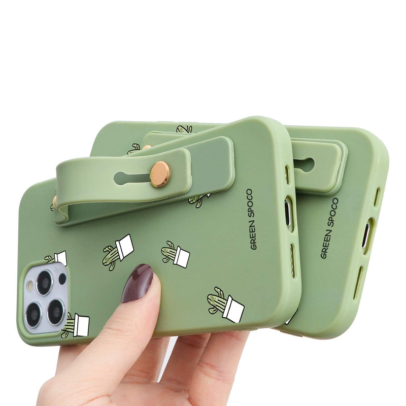 [Australia - AusPower] - Yoedge Hand Strap Case for Samsung Galaxy A72 with Convertible Stand, Soft Silicone Shockproof Bumper Adjustable Wrist Strap Holder Cover Compatible with Samsung A72-6.7 inch, Cactus A_Cactus 