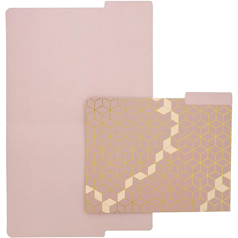 [Australia - AusPower] - Decorative File Folders with Gold Foil Geometrical Accents, 1/3 Cut Tab (11.5 x 9.5 In, 12 Pack) 