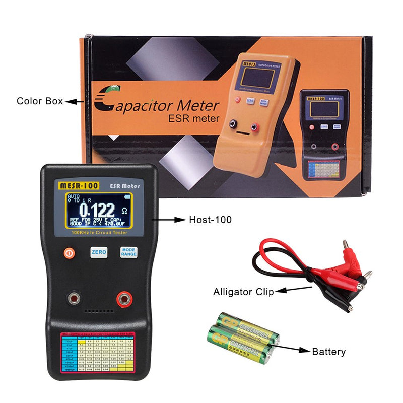 [Australia - AusPower] - Signstek MESR-100 V2 Auto Ranging in Circuit ESR LCR Meter Capacitor / Low Ohm Meter Up to 0.01 to 100R, Support in Circuit Testing 