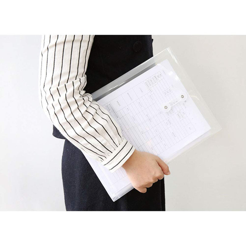 [Australia - AusPower] - YESSART Letter Size Clear Poly Envelopes with String Closure Top Opening Folder Pack of 10 Bottom with Expanding Gusset White-10 Pcs 
