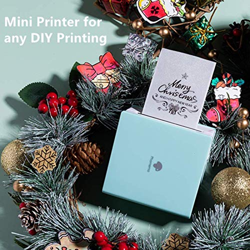 [Australia - AusPower] - Phomemo M02 Pocket Printer- Mini Bluetooth Wireless Portable Mobile Printer Thermal Printer Compatible with iOS + Android for Learning Assistance, Study Notes, Journal, Fun, Work, Ice Cream Green 