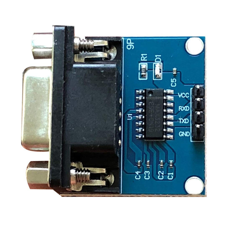 [Australia - AusPower] - LGDehome MAX3232 3.3V to 5V DB9 Female RS232 Serial Prot to TTL Converter Module Root Connector for Equipment Upgrades Like DVD(Pack of 2) 