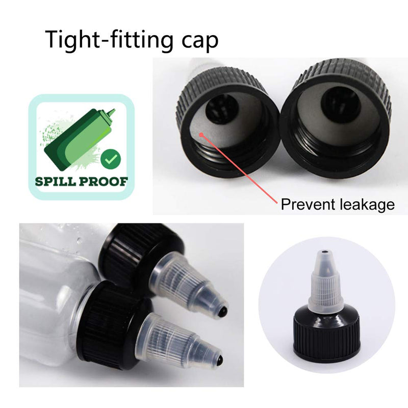 [Australia - AusPower] - 20 Pcs 4 Oz Plastic Squeeze Condiment Bottles with Twist-on Cap Lids,Sauce Bottle with Squeeze Top,Squirt Condiment Bottles for Ketchup,Mustard,Olive Oil and More 