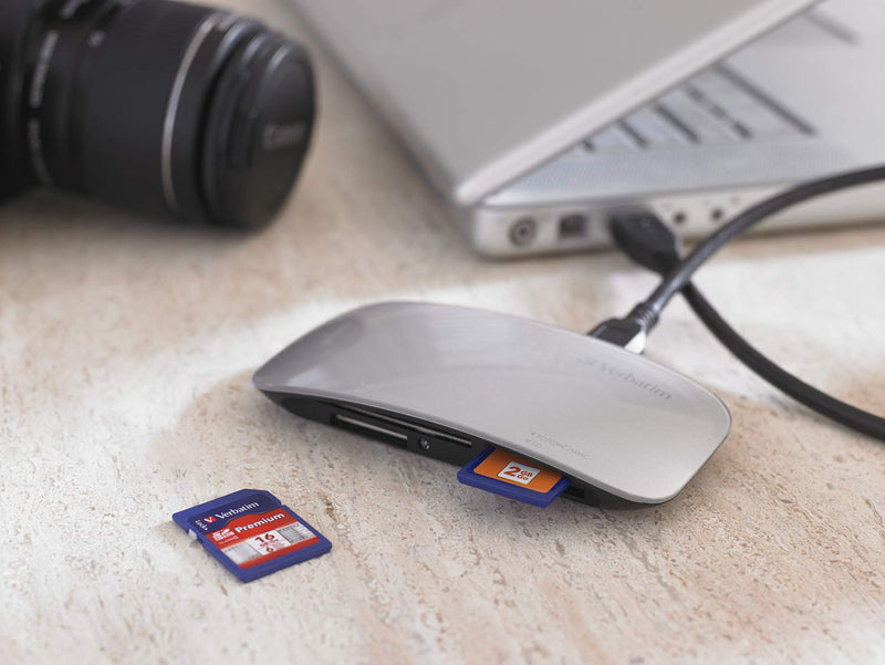 [Australia - AusPower] - Verbatim Universal Card Reader, USB 3.0 - Silver (97706) 