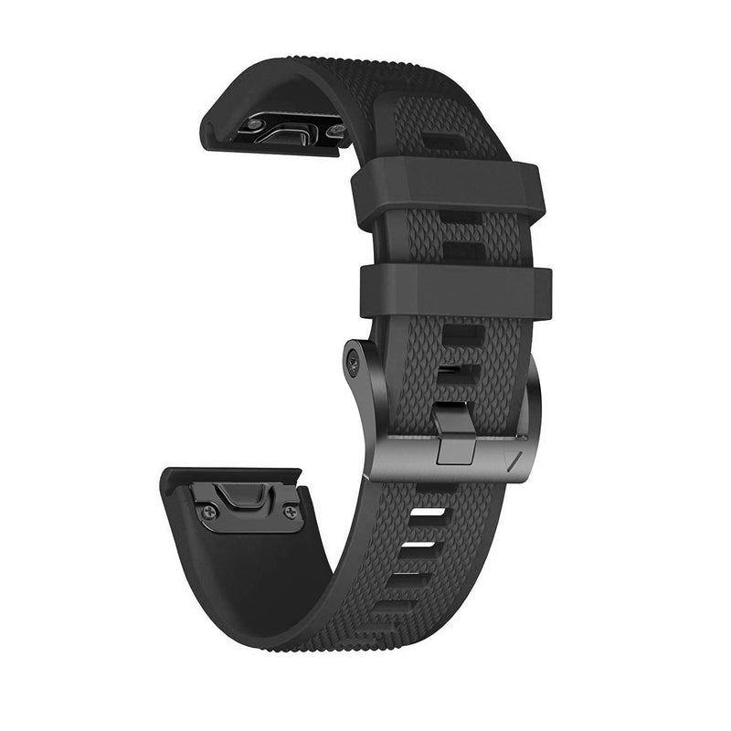 [Australia - AusPower] - ANCOOL Compatible with Fenix 5 Bands Easy Fit Soft Silicone Watch Bands Replacement for Garmin Fenix 6/Fenix 7/Fenix 5 Plus/Fenix 6 Pro/Approach S62 Smartwatches (Black, Orange, Blue) P02 