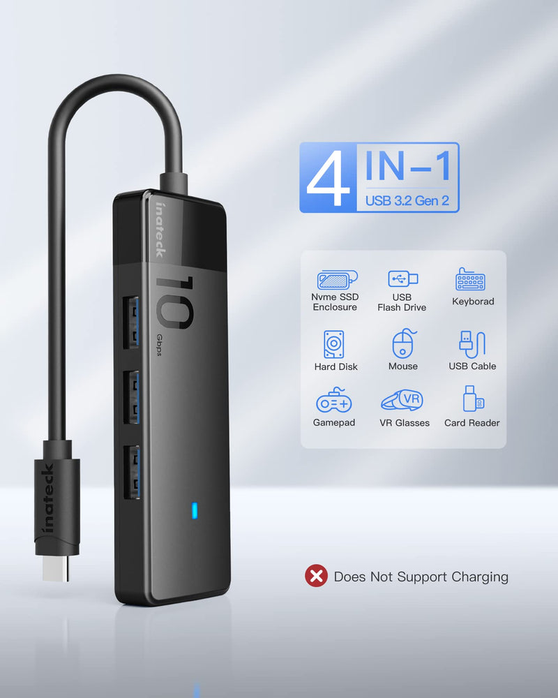 [Australia - AusPower] - Inateck USB 3.2 Gen 2 Speed, USB C to USB Hub with 4 USB A Ports, HB2025 