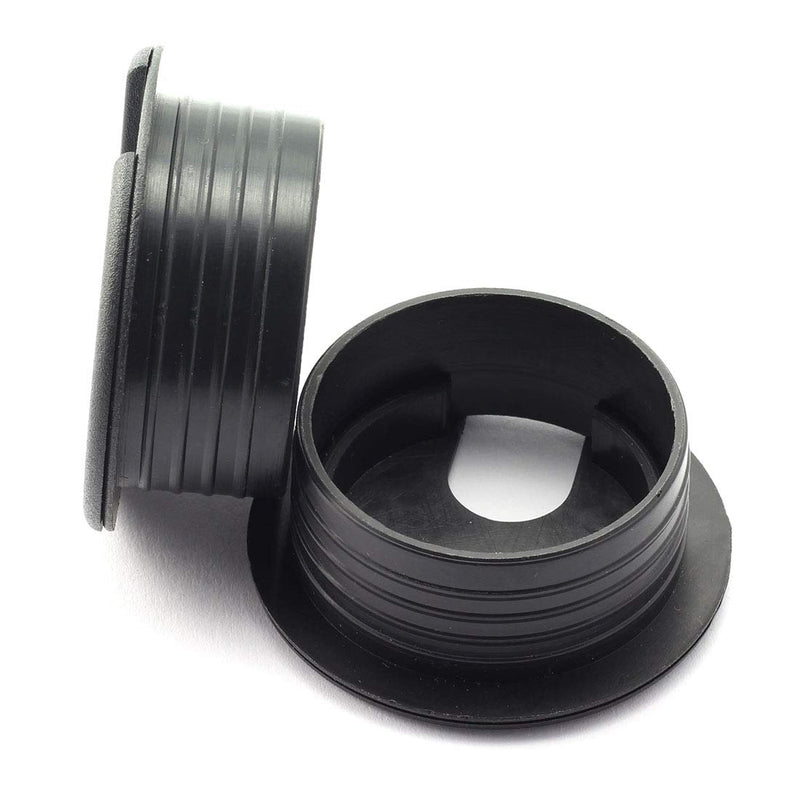 [Australia - AusPower] - SDTC Tech 1-3/8 inch (35mm) Plastic Desk Cable Cord Hole Cover Grommet Office PC Desk Black Wire Organizer - 3 Pack 35mm 3pack 