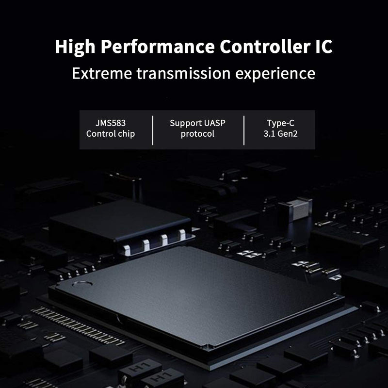[Australia - AusPower] - SSK Aluminum USB C to M.2 NVMe SSD Tool-Free Enclosure Reader, USB 3.1/3.2 Gen 2(10Gbps) to NVMe PCI-E M-Key Solid State Drive External Adapter Support UASP Trim (Fits only NVMe SSDs 2242/2260/2280) grey 