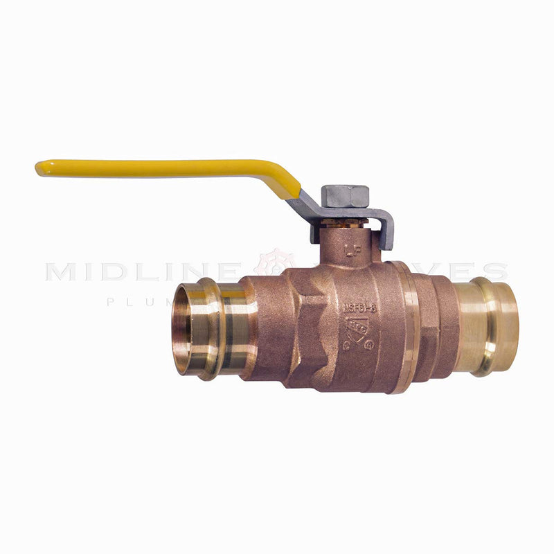 [Australia - AusPower] - Midline Valve 532VLV034 Double-O-Ring Press Ball Valve, with 3/4 in. Connections, Brass 3/4 in. Single Pack 
