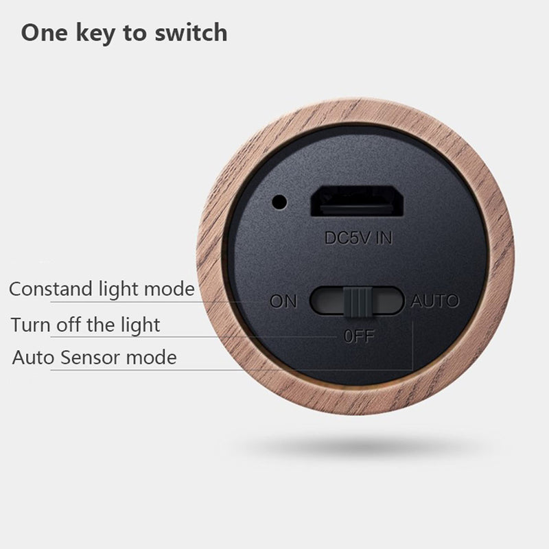 [Australia - AusPower] - Chilvane Motion Sensor Light Indoor Night Light Wall Sconce Wooden Rechargeable Portable Magnetic Battery Operated LED Night Light for Kids Bathroom Toliet Light Closet Bedroom,White Ash Wood Pack 2 White Ash 