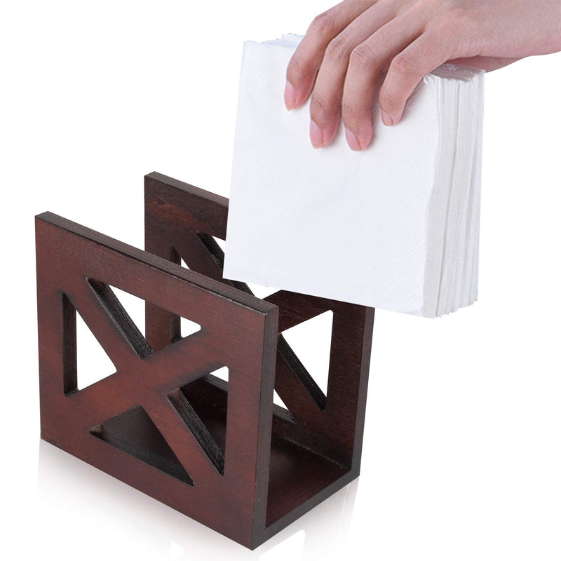 [Australia - AusPower] - Farmhouse Napkin Holder Rustic Wooden Napkin Holder Fancy Kitchen Napkin Holder Wood Dinner Table Napkin Holder Party Thanksgiving Napkin Holder X style 