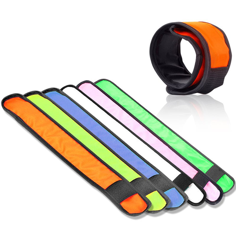 [Australia - AusPower] - esonstyle Pack of 6 LED Light Up Band Slap Bracelets Night Safety Wrist Band for Cycling Walking Running Concert Camping Outdoor Sports 