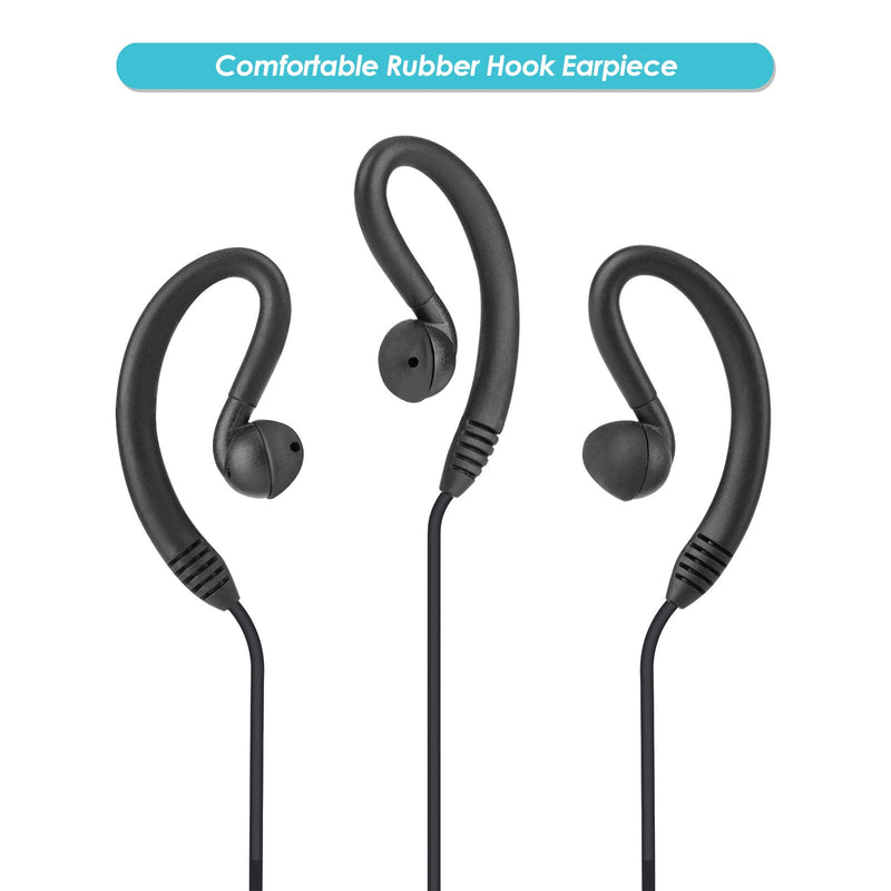 [Australia - AusPower] - COMMIXC (2 Pack) Walkie Talkie Earpiece, 1-Pin 2.5mm Walkie Talkie Headset with PTT Mic, Compatible with Motorola Talkabout Two-Way Radios 