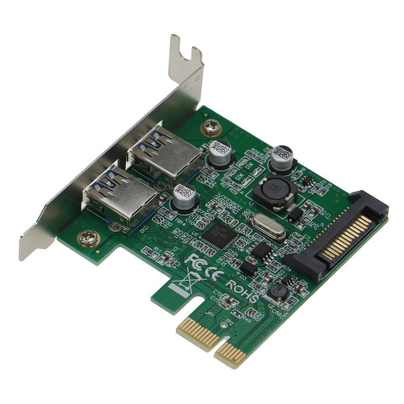 [Australia - AusPower] - SEDNA - PCI Express 2 Port USB 3.0 Adapter - with Low Profile Bracket - (NEC/Renesas uPD720202 chipset) - Optional Power Connection 