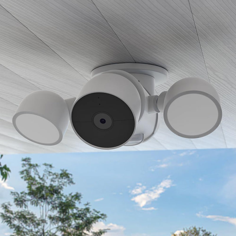 [Australia - AusPower] - Holicfun 90-Degree Ceiling/Eave Mount Adapter for Google Nest Cam with Floodlight - Outdoor Camera 