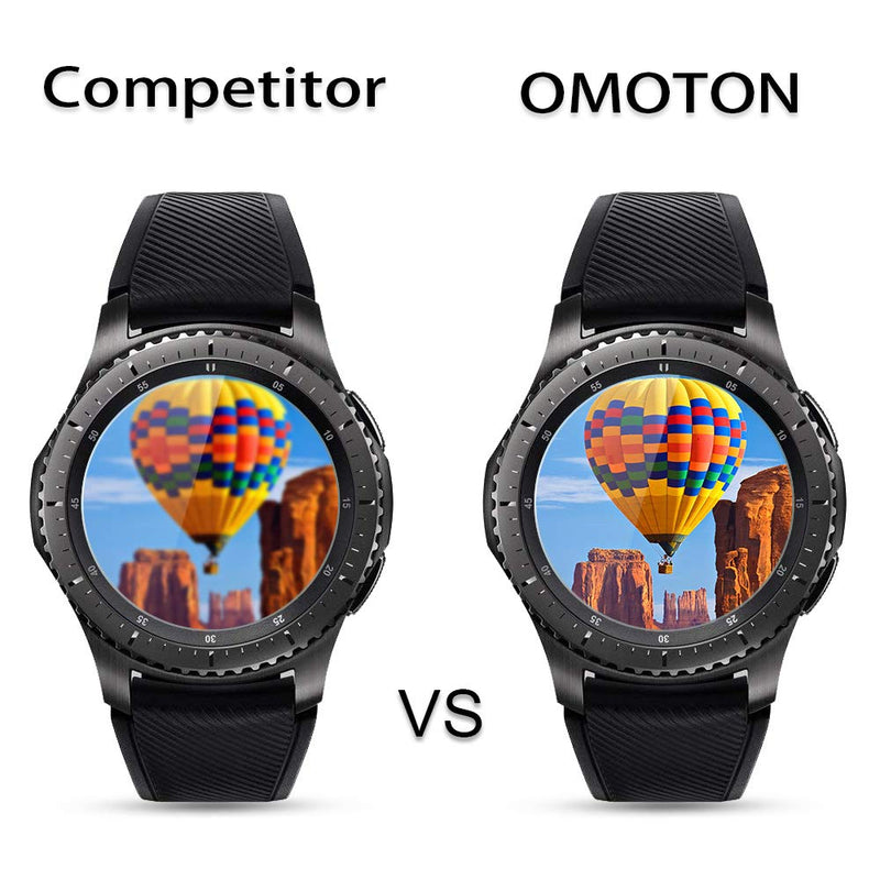 [Australia - AusPower] - OMOTON Tempered Glass Screen Protector Compatible Samsung Galaxy Watch 46mm (2018) & Gear S3 [3 Pack] 