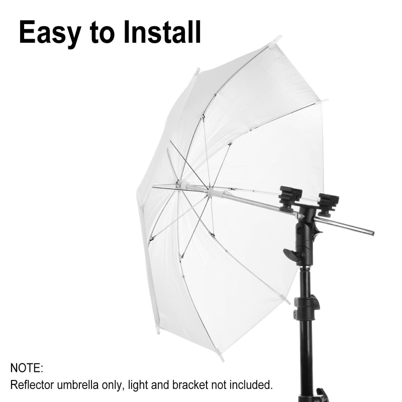 [Australia - AusPower] - Cosmos 2 Pack Photography Light Reflector Umbrella 20 Inch / 50cm Diameter White Translucent Soft Umbrella Photography Photo Video Studio Mini Lighting Diffuser for Portrait & Product Studio Shooting 