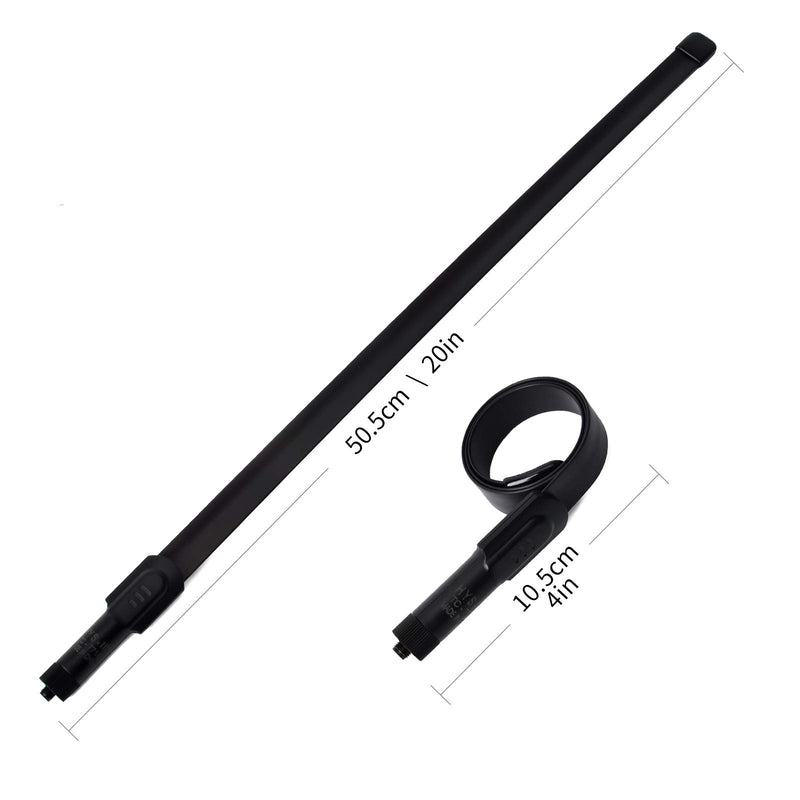 [Australia - AusPower] - TWAYRDIO Portable Tactical Antenna 771Q, SMA Female Dual Band 2Meter 70cm 20inch Handheld Ham Radio Antenna, for Baofeng UV-5R BF-F8HP BF-888s Kenwood Retevis Two Way Radio 