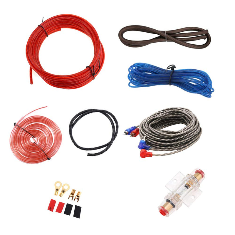[Australia - AusPower] - Etopar Car Amplifier Wiring Kit Audio Subwoofer AMP RCA Power Cable AGU FUSE 8 Gauge GA AWG Wire Install Connector Holder Automotive Van 