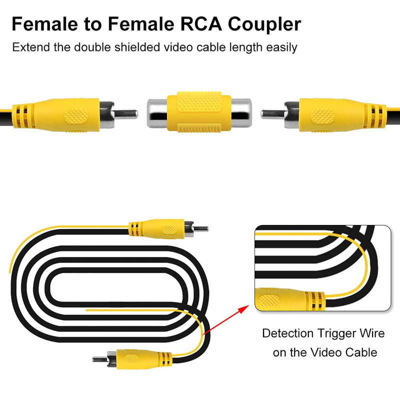 [Australia - AusPower] - Double-Shielded RCA Video Cable for Vehicle Monitor and Reverse Backup Rear View Camera Connection, GreenYi Digital Audio Coaxial Extension Cord Wire for Subwoofer Amplifier(26.2FT / 8M) 26.2FT / 8M 