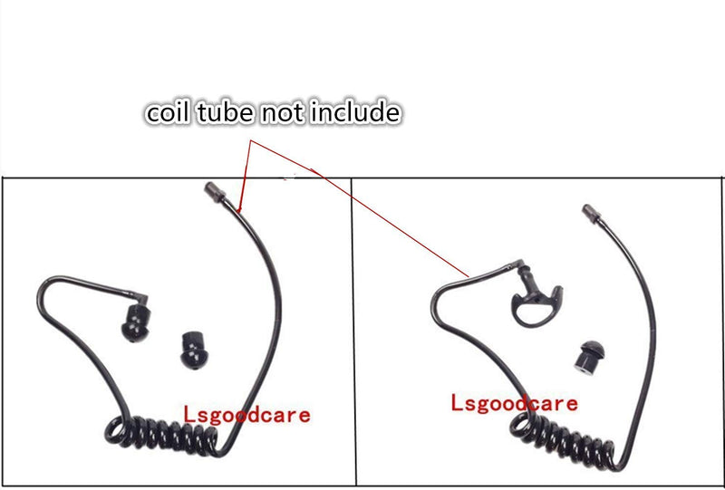 [Australia - AusPower] - Replacement Earmold Earbud (Left and Right Ear) for Two Way Radio Acoustic Coil Tube Earpiece - Open Ear Insert Earmould Earbuds Black, Small, Soft Silicone Material, 5 Pairs, Lsgoodcare Small Size-5Pack 