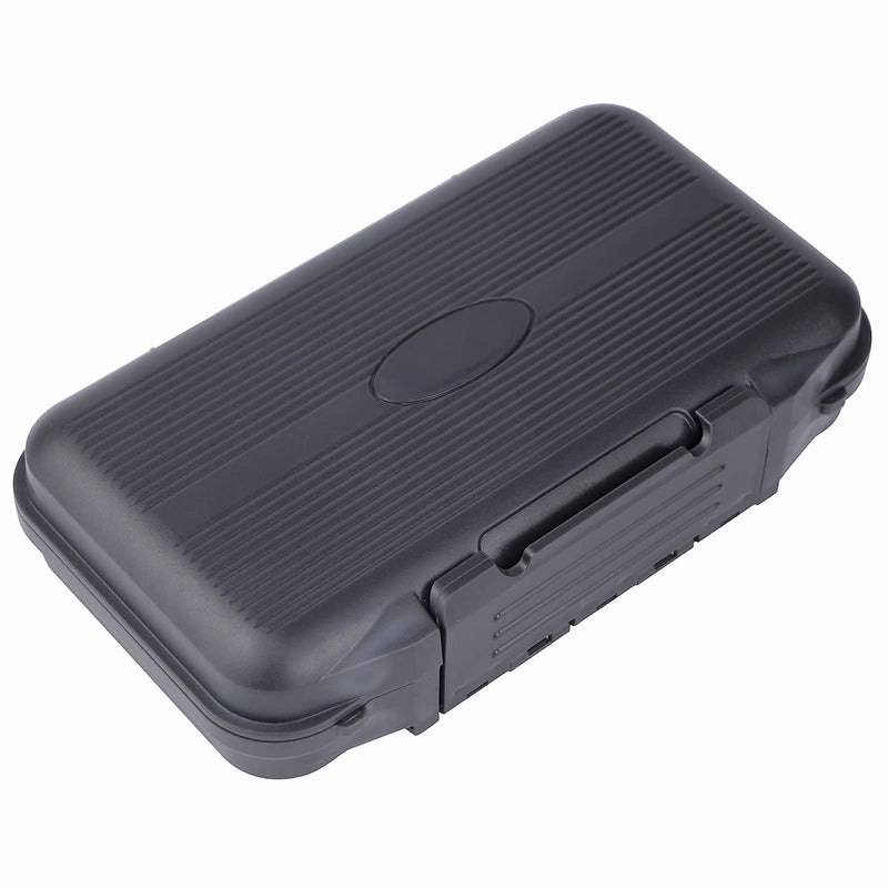 [Australia - AusPower] - KEESHINE Upgraded Small Fishing Lure Box, Small Bait Storage Case Fishing Tackle Storage Trays Accessory Boxes Thicker Plastic Hooks Organizer for Vest Casting Fly Fishing Pocket Size Dark Gray (Size: 8.07”L x 4.72”W x 1.97'' H) 