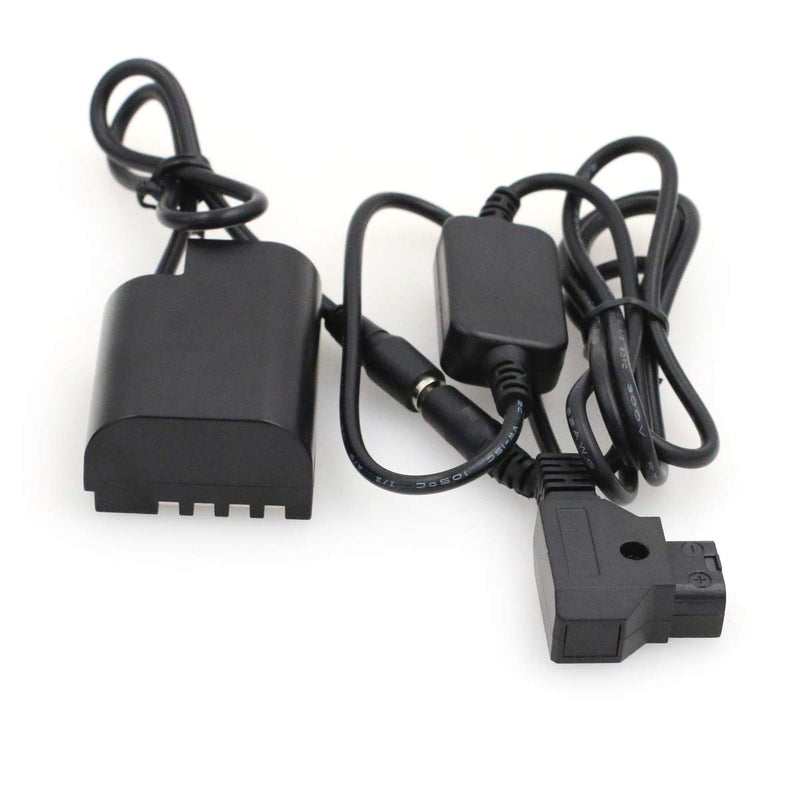 [Australia - AusPower] - SZRMCC D-tap 2 Pin to DMW-BLF19 Dummy Battery DMW-DCC12 DC Coupler for Panasonic DMC GH5 GH4 GH3 Camera (Straight Cable) Straight Cable 