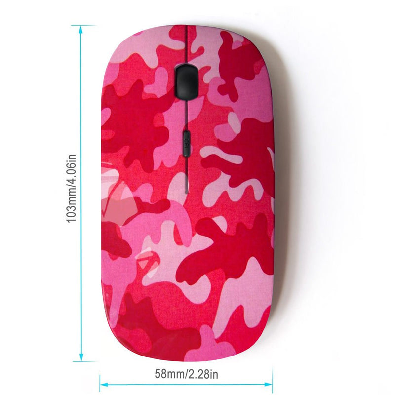 [Australia - AusPower] - STPlus Army Camo Camouflage Pattern (Hot Pink) 2.4 GHz Wireless Mouse with Ergonomic Design and Nano Receiver Design #2 