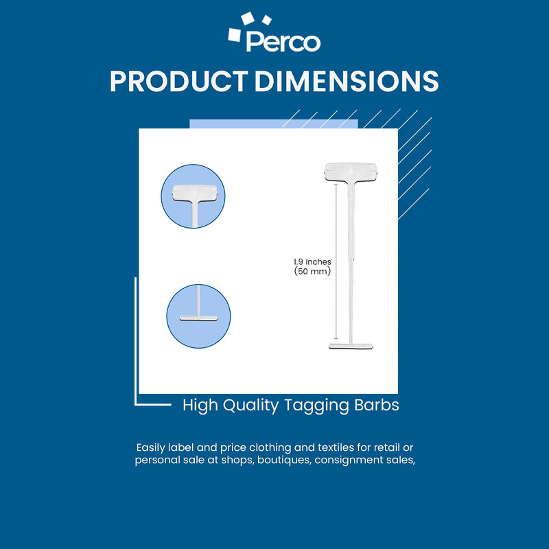 [Australia - AusPower] - Perco Regular Plastic Tag Barbs T Mould, Suitable for Standard Tagging Gun, 20,000 Pcs 
