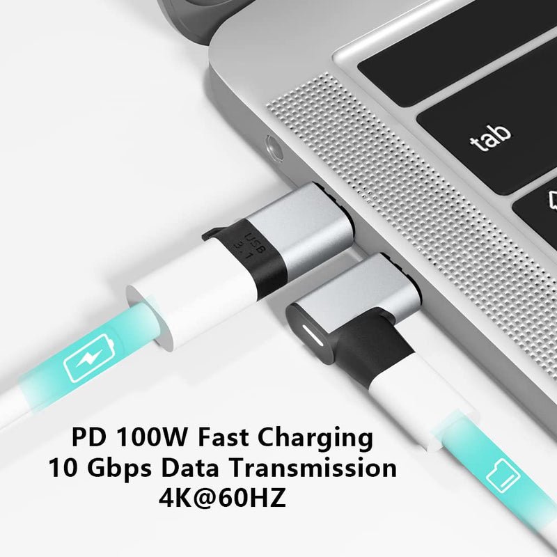 [Australia - AusPower] - USB C Magnetic Adapter 24Pins Type C Connector Straight + Right Angle 4K@60HZ PD 100W Fast Charging 10Gb/s Data Transfer Compatible with iPad MacBook Pro Air Switch usb c magnetic adapter straight + right angle 