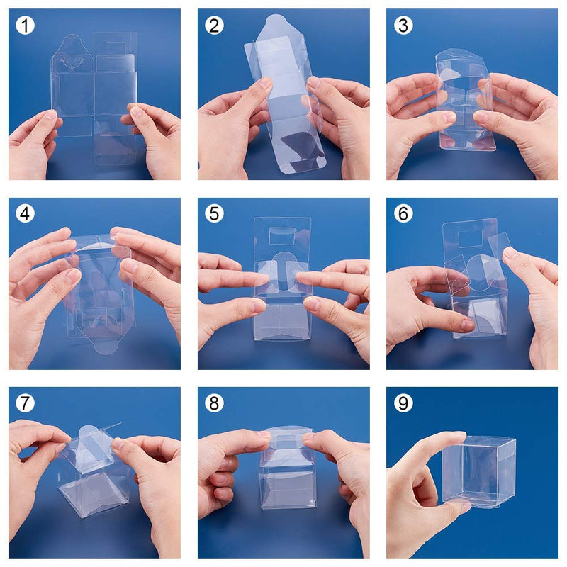 [Australia - AusPower] - YOZATIA 12PCS Transparent Boxes 4 x 4 x 8 inch, Candy Box, Clear Favor Boxes Gift Boxes for Wedding, Party and Baby Shower Favors 