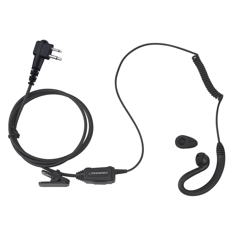 [Australia - AusPower] - COMMIXC (2 Pack) Walkie Talkie Earpiece, 3.5mm/2.5mm 2-Pin Walkie Talkie Headset with PTT Mic, Compatible with Motorola Two-Way Radios 