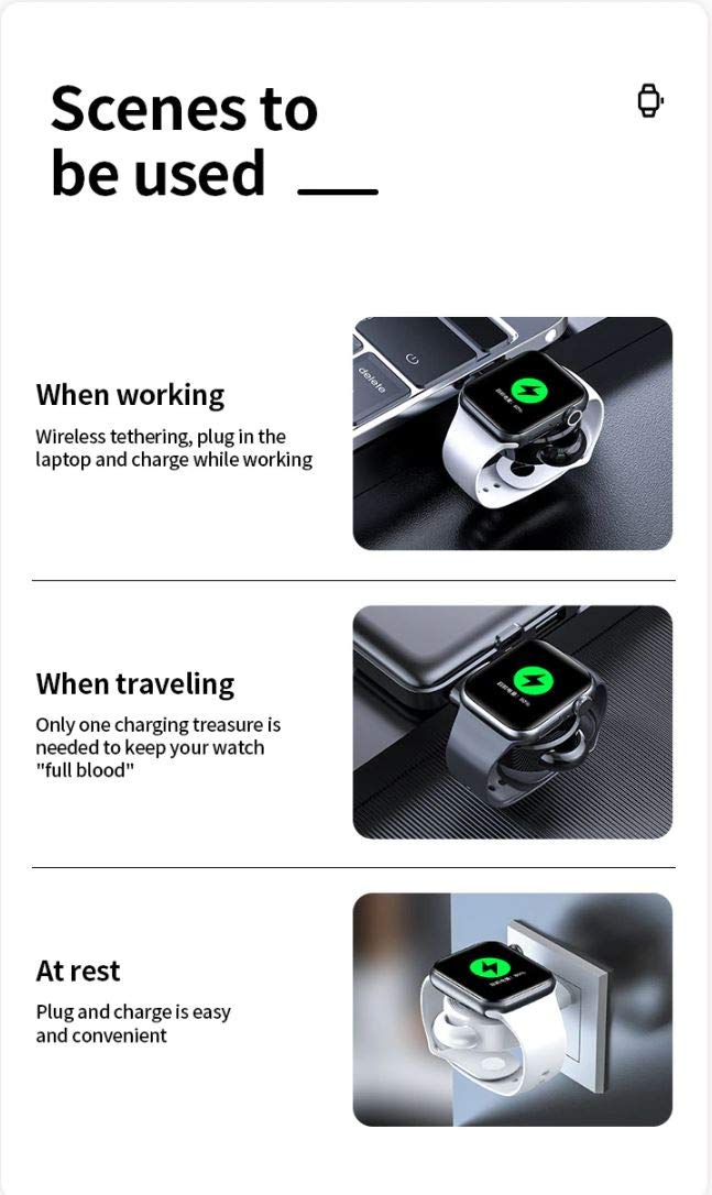 [Australia - AusPower] - Portable USB Magnetic iWatch Charger for Apple Watch Series 6 5 4 3 2 1 by Xnerngy 