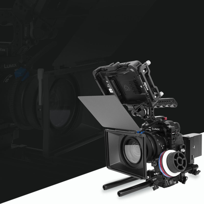 [Australia - AusPower] - Nitze S5 II Cage for Panasonic LUMIX S5 II Camera, Built-in Top and Side NATO Rails, Cold Shoe and Arca Swiss Quick Release Plate - T-P05A 