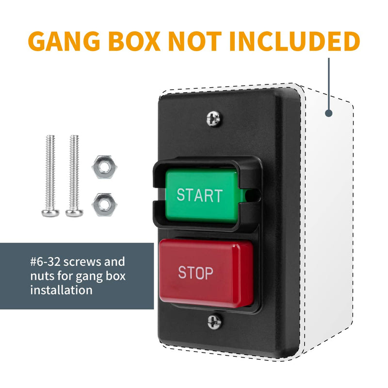 [Australia - AusPower] - POWERTEC 71652 110/220V Single Phase On/Off Switch with Screws for Gang Box Installation 