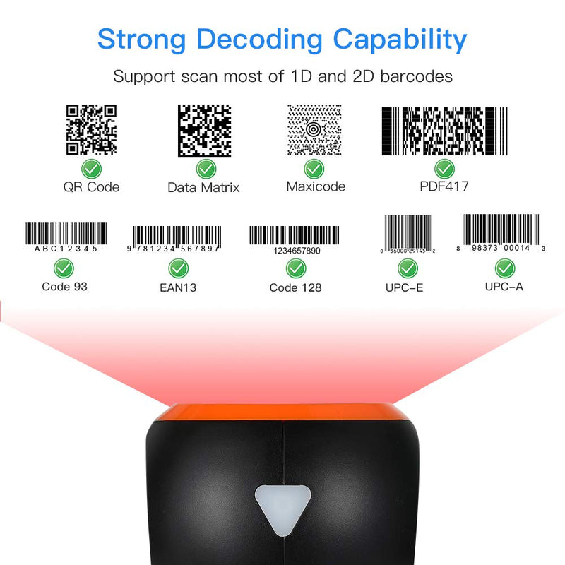 [Australia - AusPower] - Eyoyo Hands-Free 1D 2D Desktop Barcode Scanner, QR Barcode Reader Support Screen Scanning Platform Scanner for Warehouse, Supermarket, Retail Store, Bookstore Pos System 