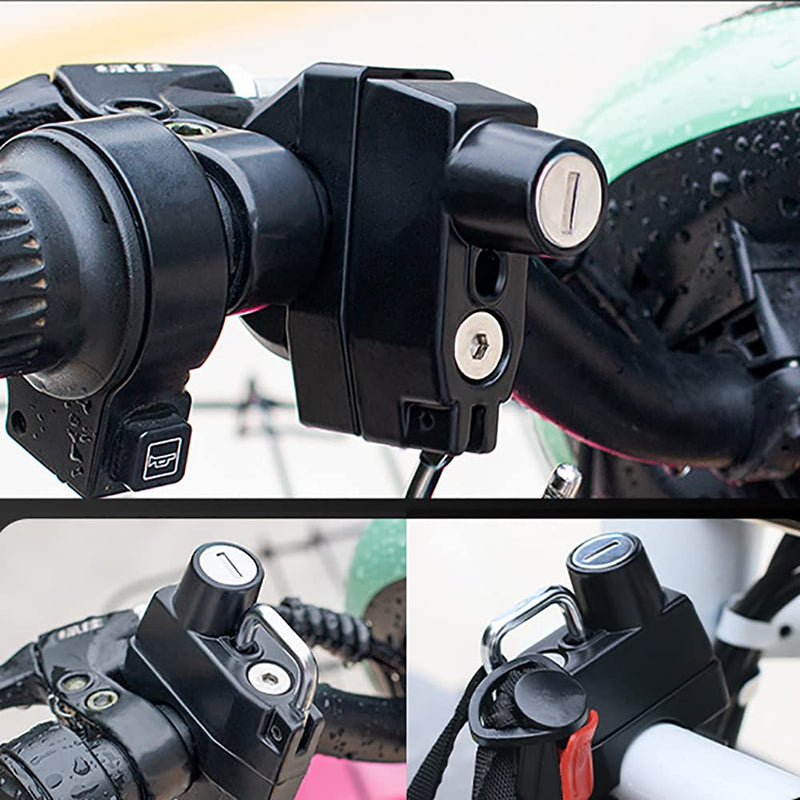 [Australia - AusPower] - Motorcycle Helmet Lock Anti-Theft, Tamper-Proof Helmet Security Lock, for Motorbike Scooter Street Bike, Secures Helmet 