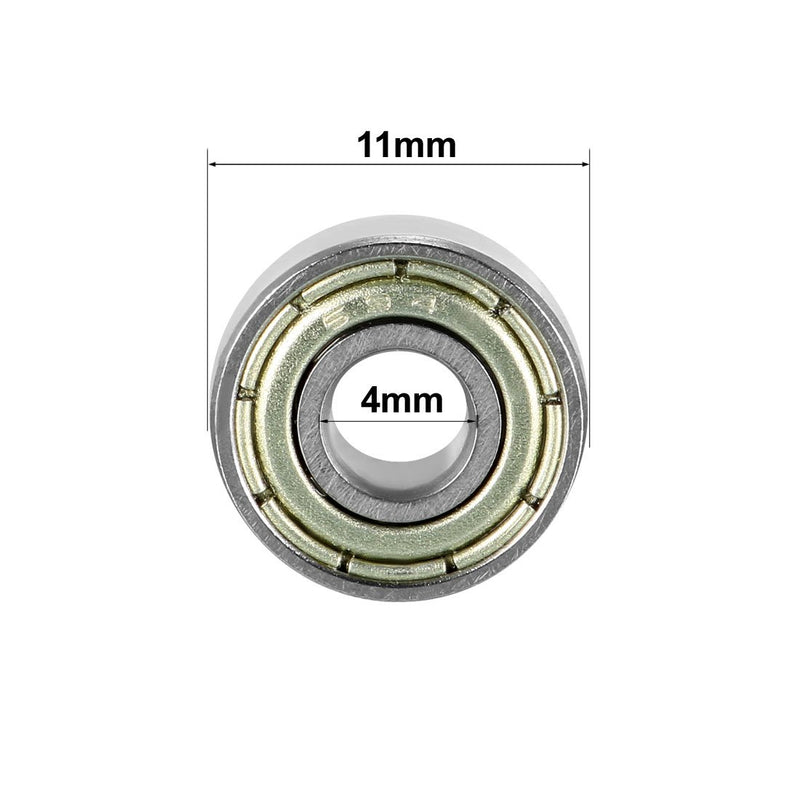 [Australia - AusPower] - uxcell 694ZZ Deep Groove Ball Bearing Double Shield 694-2Z 1080094, 4mm x 11mm x 4mm Carbon Steel Bearings (Pack of 10) 4mmx11mmx4mm 