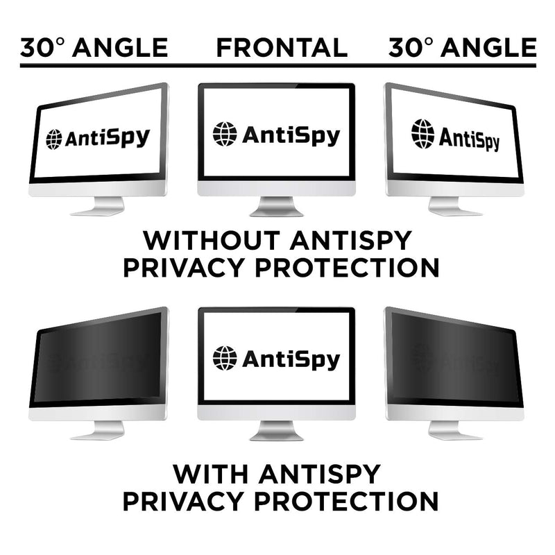 [Australia - AusPower] - 27 inch AntiSpy Privacy Screen | 27.0 Monitor Privacy Filter - 2 Attachment Options | Robust and Reusable Protector | Adhesive Privacy Filter for iMac and other Computer | Anti-glare Privacy Filters 27.0" (16:10) - 364x582mm 