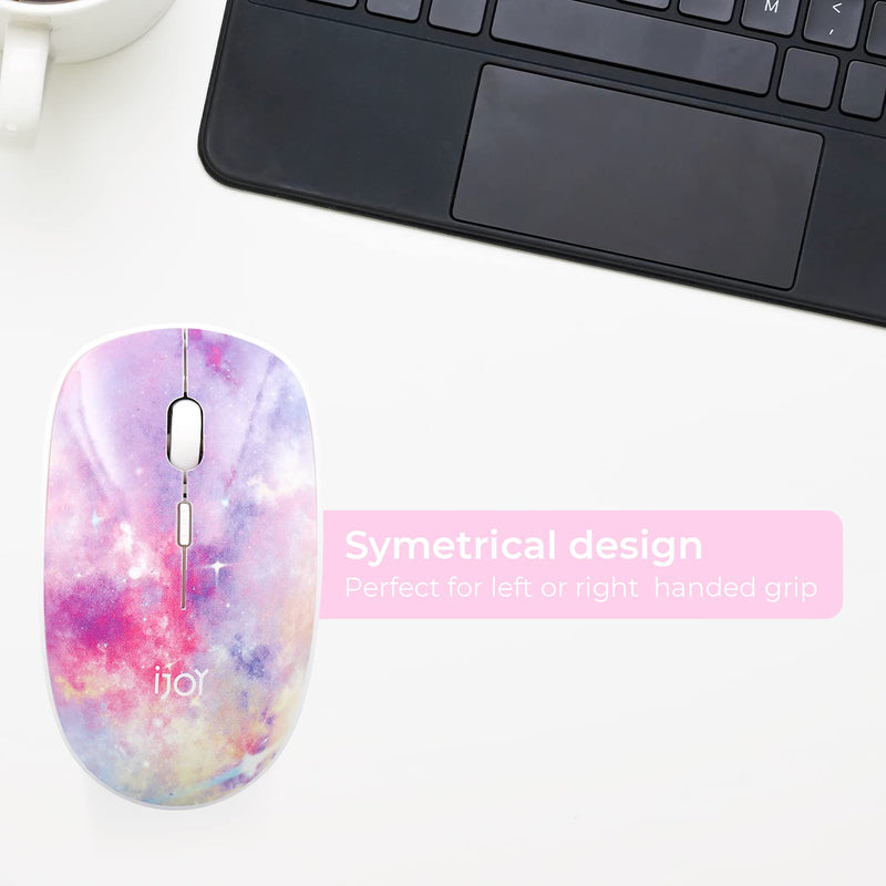 [Australia - AusPower] - iJoy Wireless Mouse. 2.4G Wireless Mouse with USB Receiver for Laptop, Desktop, Chromebook and More. Slim Cordless Mouse with 3 Adjustable Dpi Settings and Up to 32 Feet Wireless Range (Tye Dye) Tye Dye 