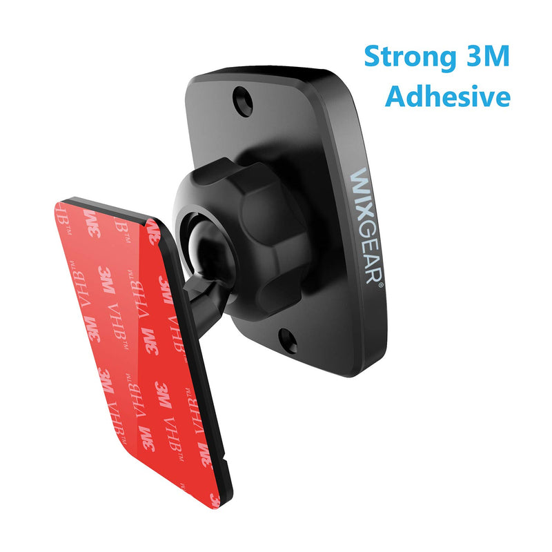 [Australia - AusPower] - Magnetic Phone Car Mount, WixGear Universal Stick On Dashboard Magnetic Car Mount Holder, for Cell Phones and Mini Tablets with Fast Swift-snap Technology, (Rectangle Stronger Design) 