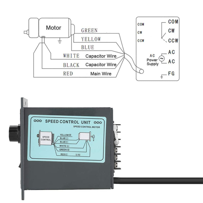 [Australia - AusPower] - Motor Speed Controller, AC 220V 0-1450rpm Digital Adjustable Stepless Motor Speed Regulator 50Hz 15-400W(250W) 