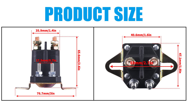 [Australia - AusPower] - JINGKE 117-1197 Starter Solenoid w/ 2 Hole Bracket for Exmark Lawn Boy Toro 104-3189 117-1197 Lawn Mower Universal Solenoid Replaces EXMARK 513075 