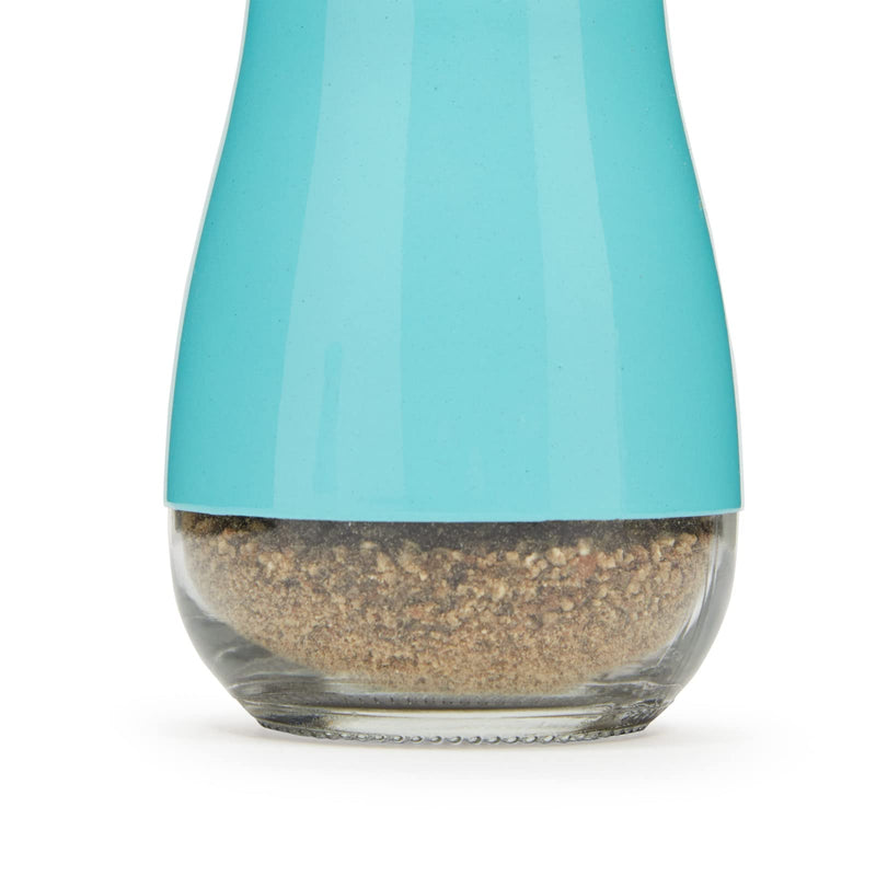 [Australia - AusPower] - Teal Salt and Pepper Shakers with Glass Bottom, Stainless Steel Refillable (2 Piece Set) Teal 