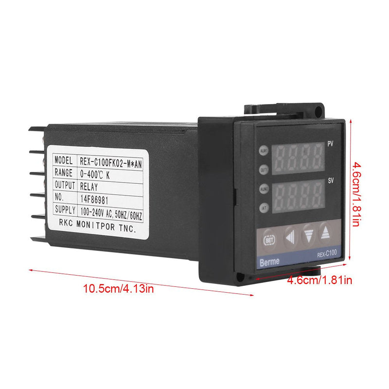 [Australia - AusPower] - PID Temperature Controller, 0℃-50℃ Alarm REX-C100 Digital Intelligent Thermostat LED PID Temperature Controller AC110V-240V 