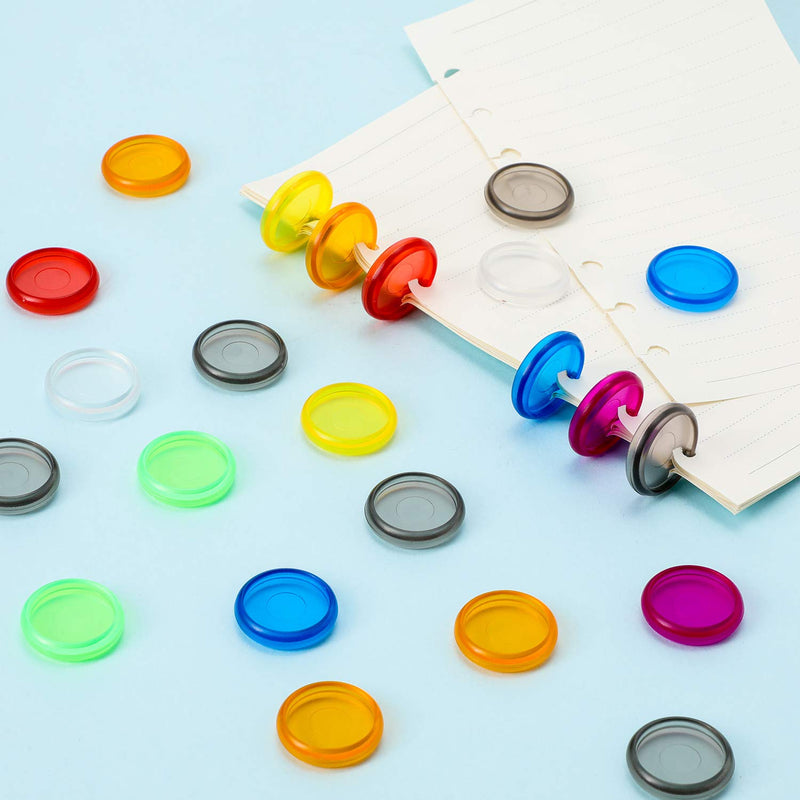 [Australia - AusPower] - 88 Pieces Plastic Mini Discs Multicolor Binding Ring Discs Expansion Discs for Add Extra Pages, Notes or Artwork 