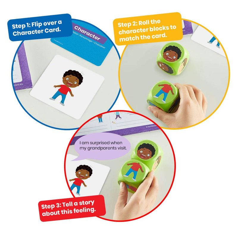 [Australia - AusPower] - hand2mind Learn About Feelings Set, Social Skills Games for Kids, 10 Social Emotional Learning Activities, 30 Emotion Cards, 1 Feelings Chart, Calming Corner, Play Therapy Games, Preschool Learning 